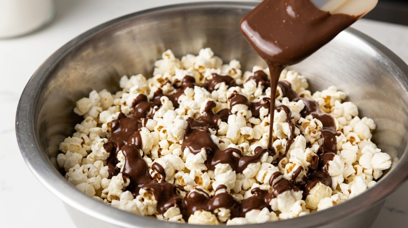 Hot Cocoa Popcorn Recipe – Easy Chocolatey Holiday Snack