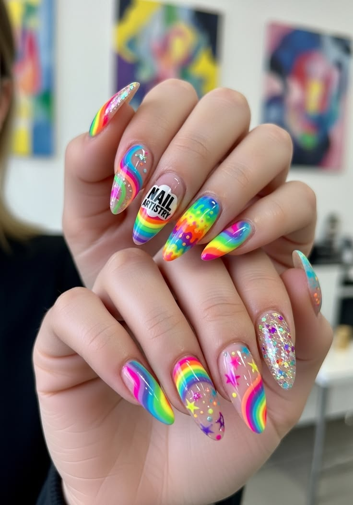 Colorful Y2K Nails That Bring Back the Fun of the 2000s