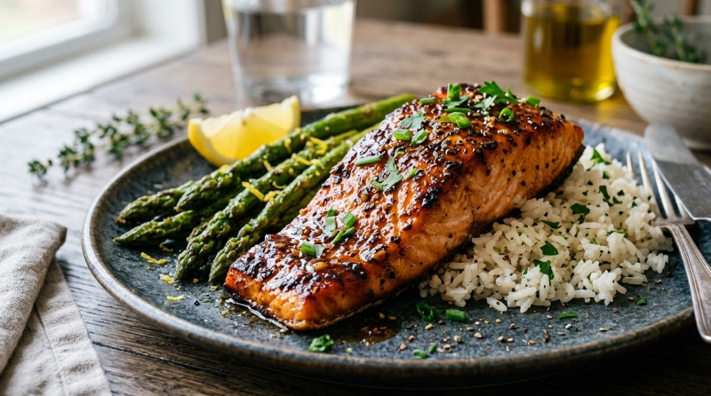 Garlic Pepper Glazed Salmon Recipe – Easy & Flavorful Dinner