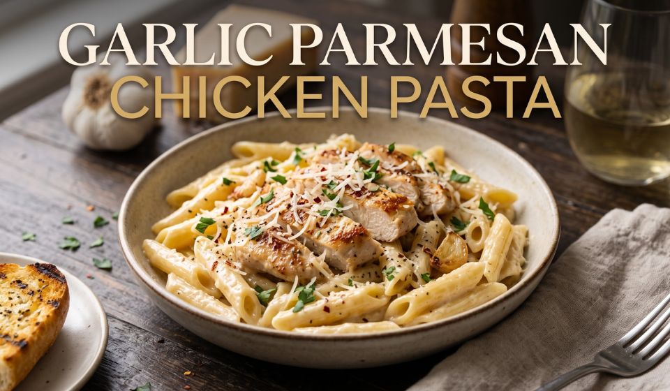 Garlic Parmesan Chicken Pasta: Creamy, Easy & Delicious Dinner Recipe