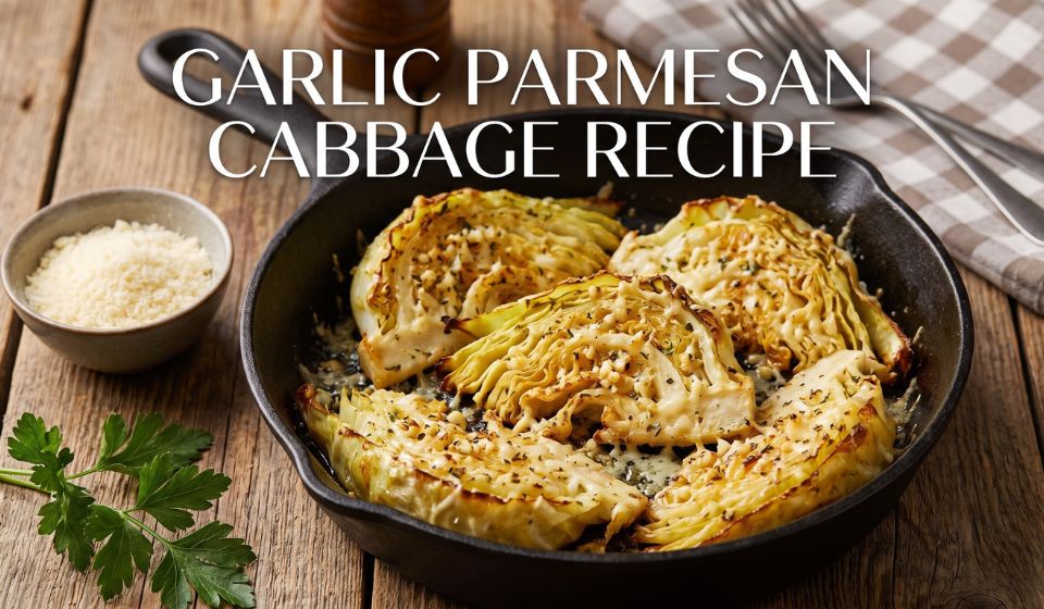 Garlic Parmesan Cabbage Recipe: Crispy, Cheesy & Full of Flavor