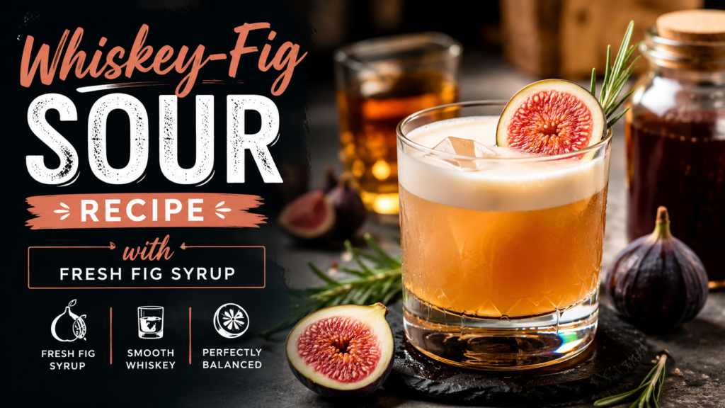 Whiskey-Fig Sour Recipe with Fresh Fig Syrup