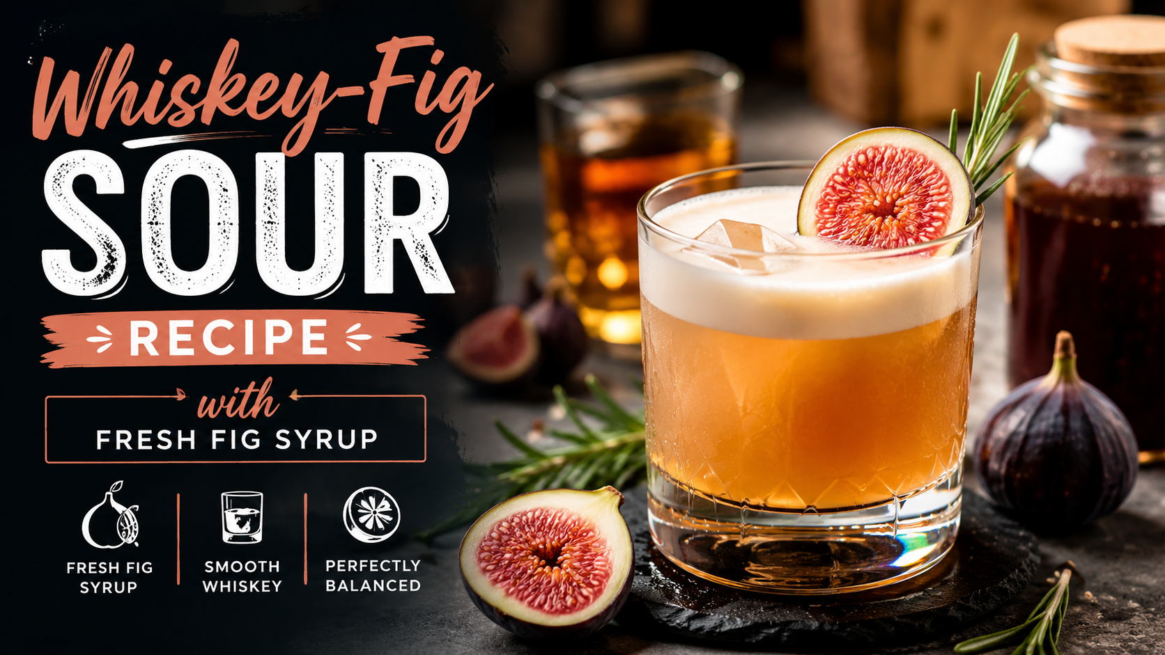 Whiskey-Fig Sour Recipe with Fresh Fig Syrup