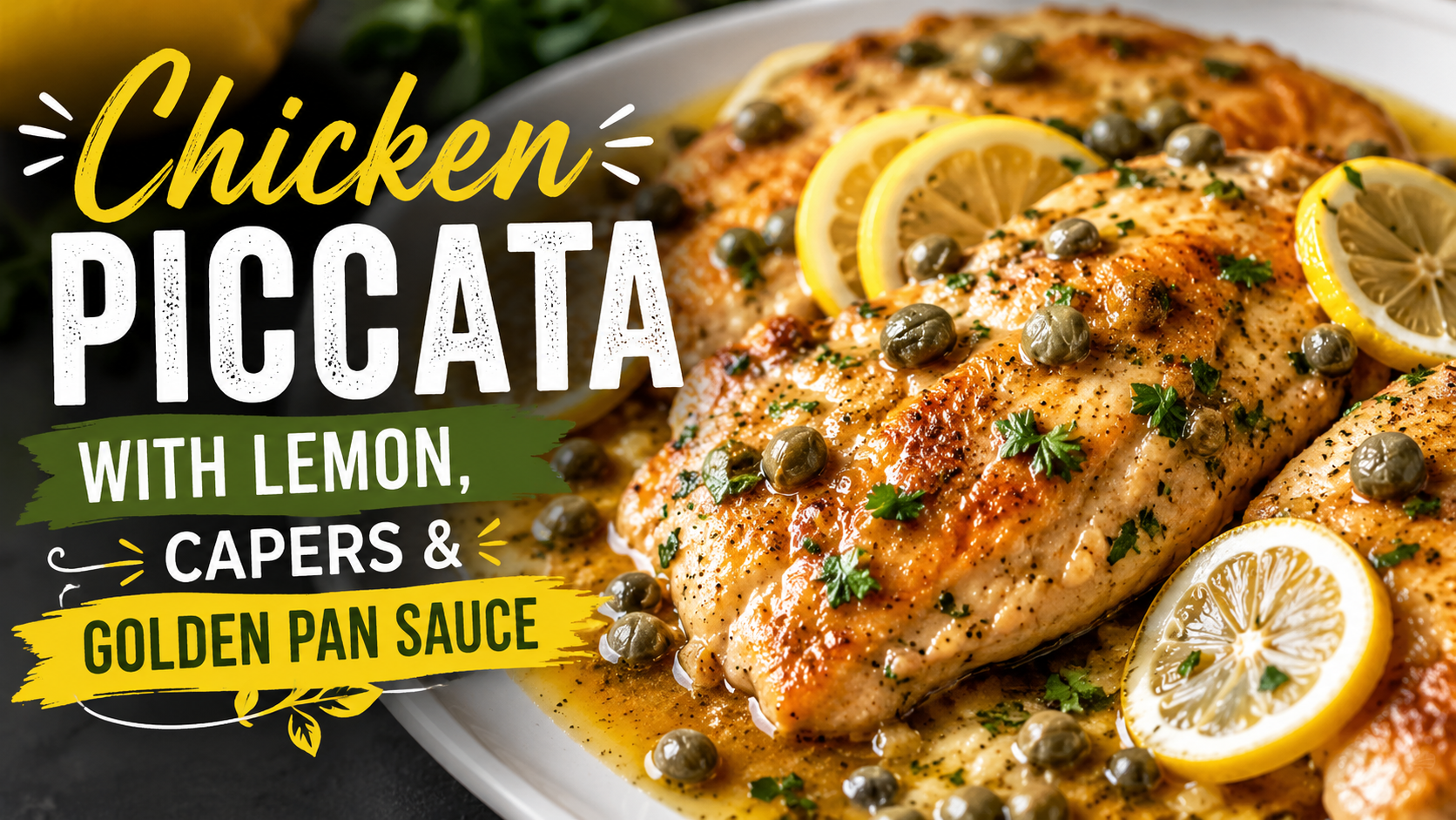 Chicken Piccata with Lemon, Capers & Golden Pan Sauce