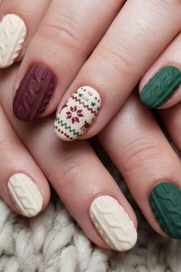 Sweater Pattern Nail Art