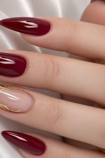 Burgundy Fall Nails