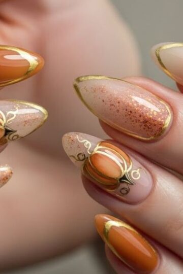Cozy Pumpkin Nails You’ll Want All Fall Long