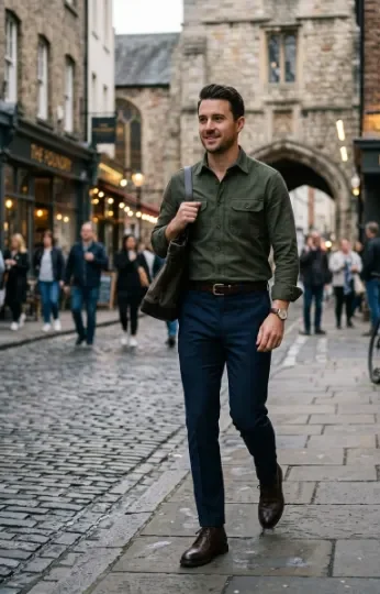 Utility Shirt With Tailored Trousers
