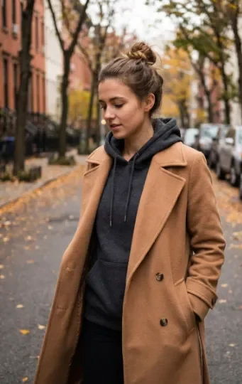  Hoodie With a Long Coat