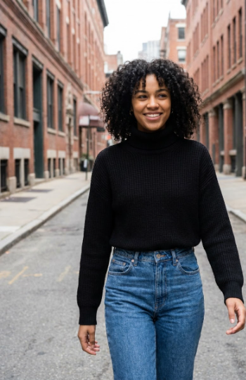 Black Turtleneck and Denim