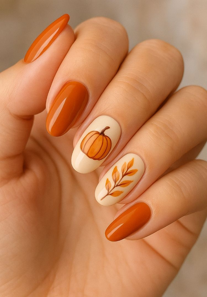 Pumpkin Nails
