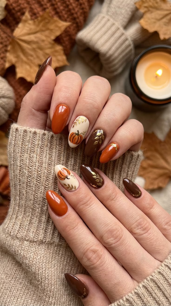 Pumpkin Nails