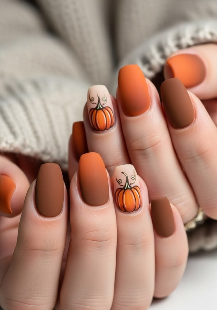 Pumpkin Nails