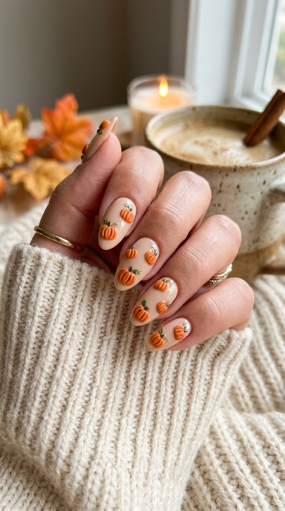 Pumpkin Nails