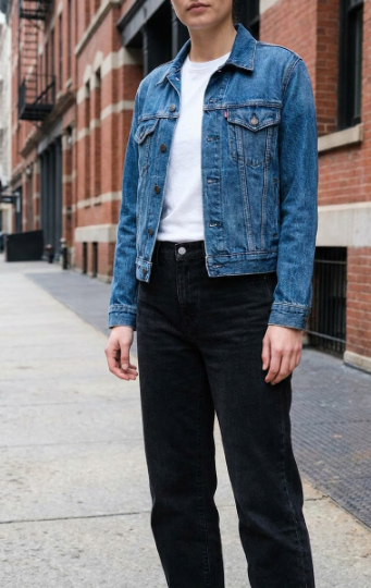 Denim Jacket With Black Jeans