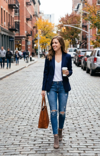  Blazer and Jeans