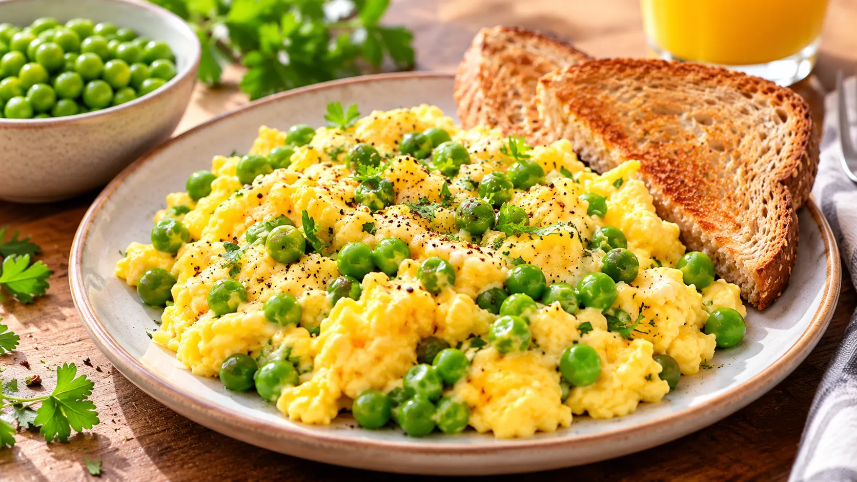 Turn Scrambled Eggs Into a Heartier Breakfast With Fiber-Rich Canned Peas
