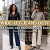 10 Wide-Leg Jeans Outfits That Make Getting Dressed Easier