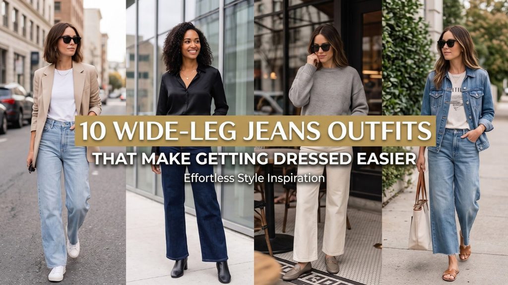 10 Wide-Leg Jeans Outfits That Make Getting Dressed Easier
