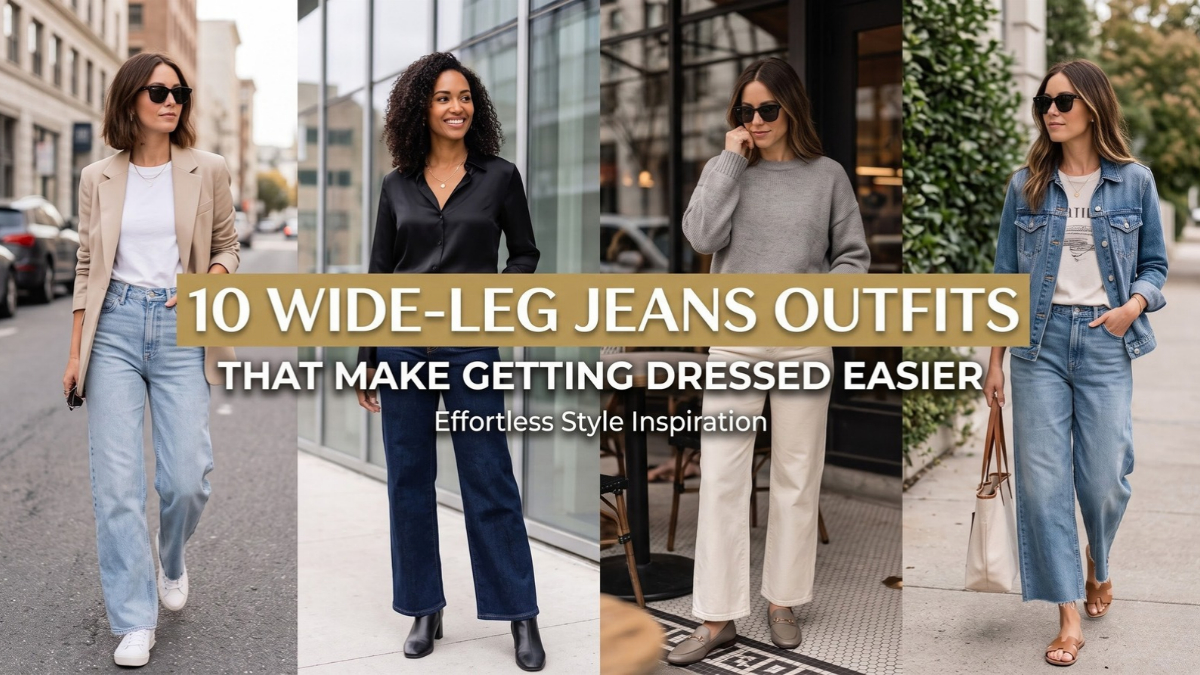 10 Wide-Leg Jeans Outfits That Make Getting Dressed Easier