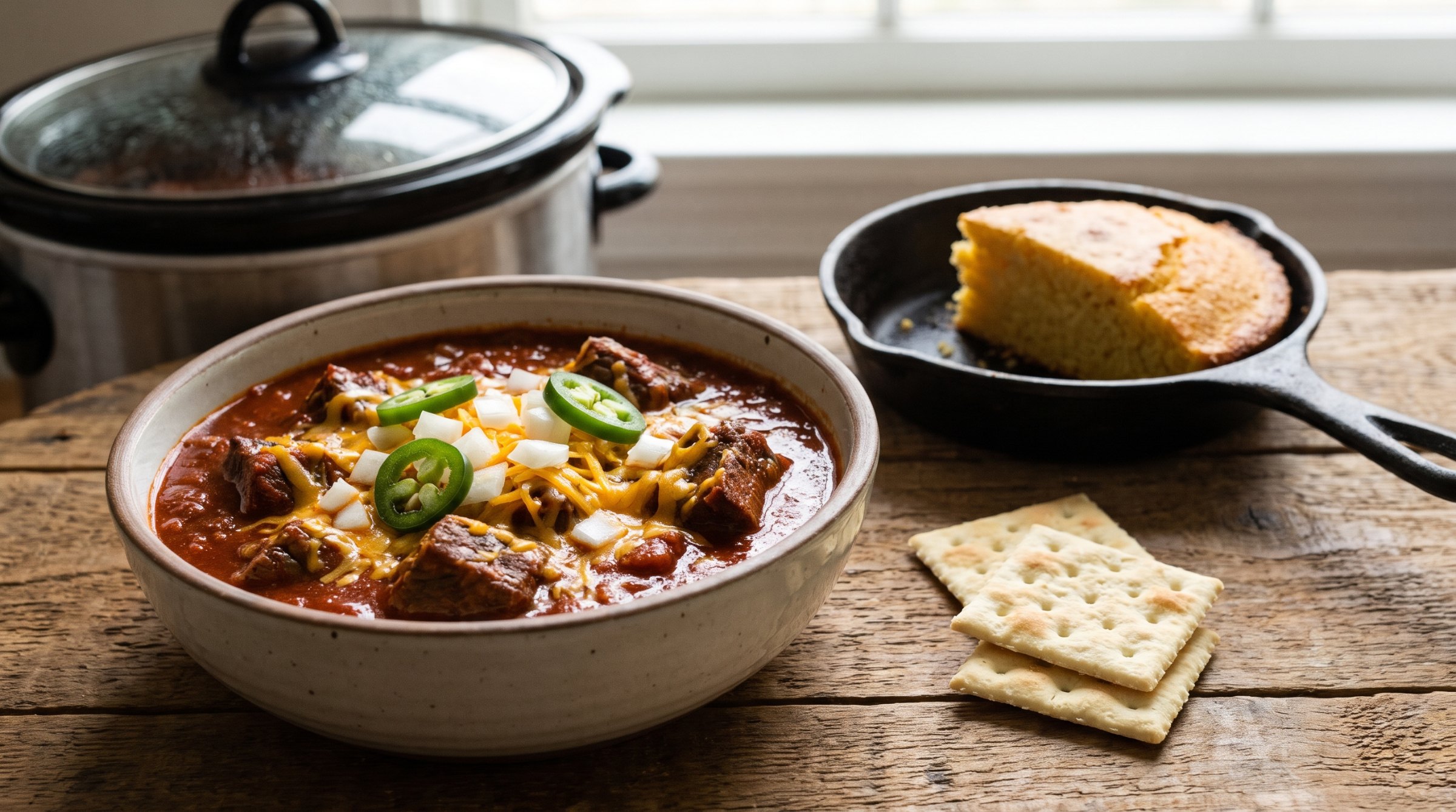 Slow Cooker Texas Chili With Chuck Roast (No Beans)